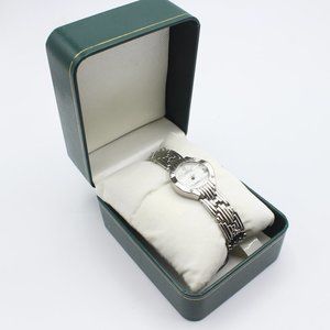 Larex Ladies Quartz Classic Formal Business Watch Silver Toned Brand New In Box